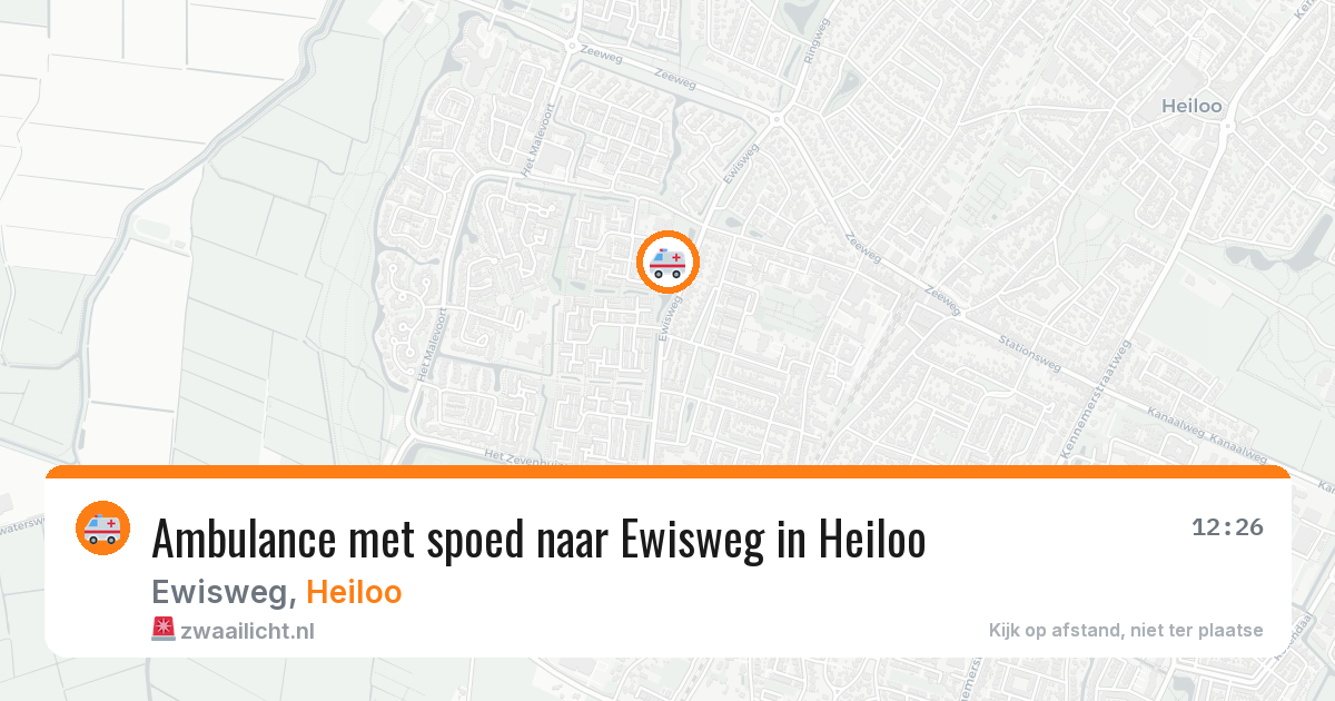 Ambulance met spoed naar Ewisweg in Heiloo — 7 aug 2026