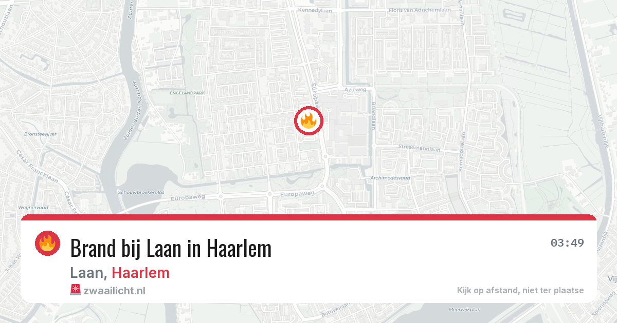 Brand bij Laan in Haarlem — 12 mei 2026