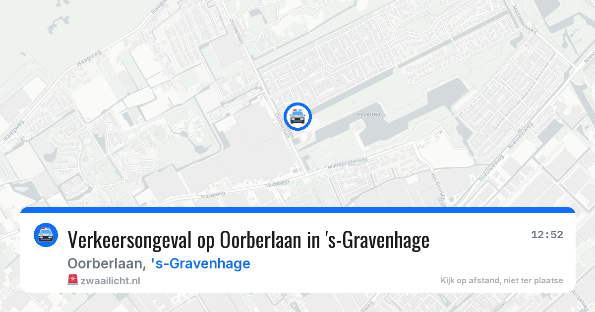 Verkeersongeval op Oorberlaan in 's-Gravenhage — 1 jul 2026