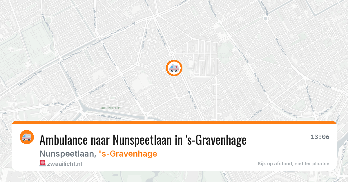 Ambulance naar Nunspeetlaan in 's-Gravenhage — 23 feb 2026