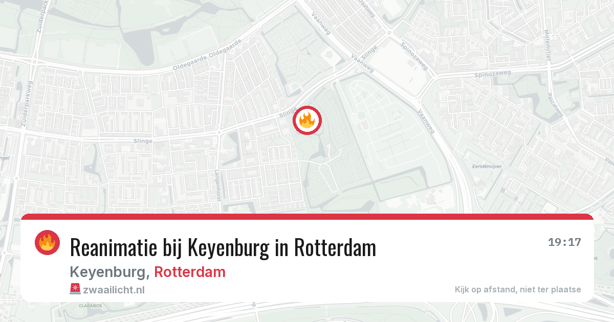 Reanimatie bij Keyenburg in Rotterdam — 8 aug 2026