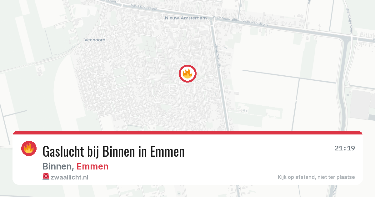Gaslucht bij Binnen in Emmen — 29 jan 2026