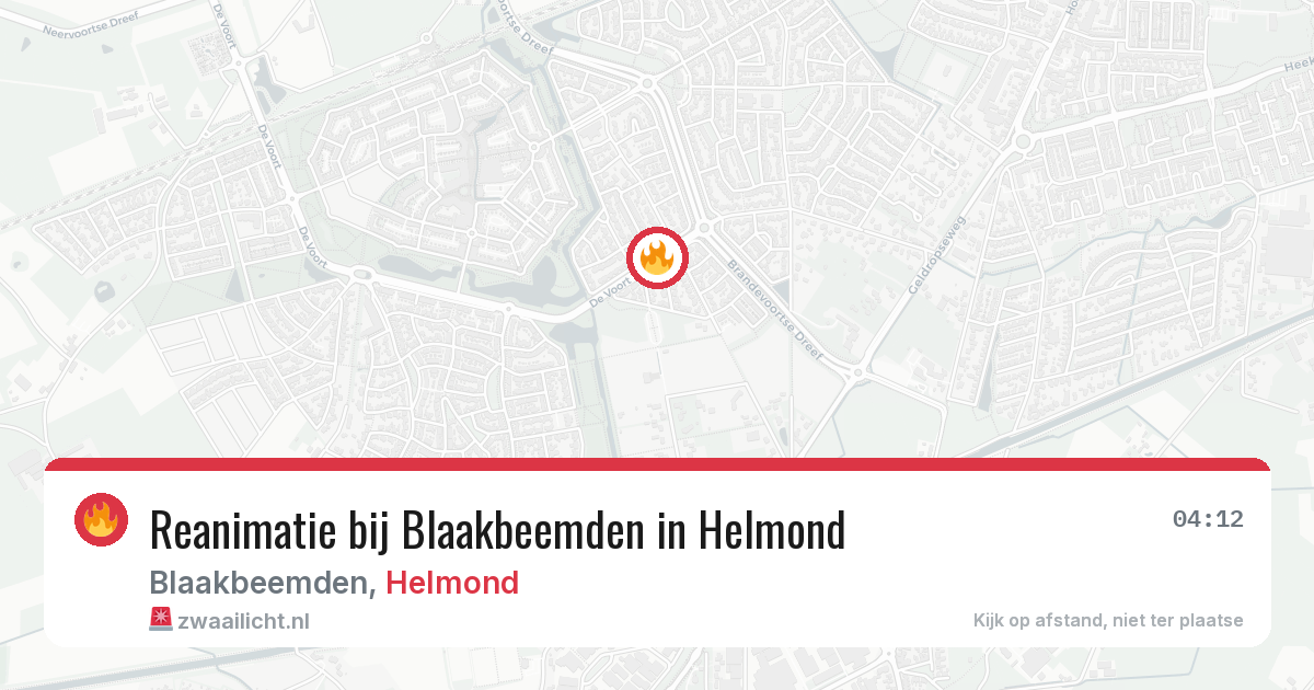 Reanimatie bij Blaakbeemden in Helmond — 17 feb 2026