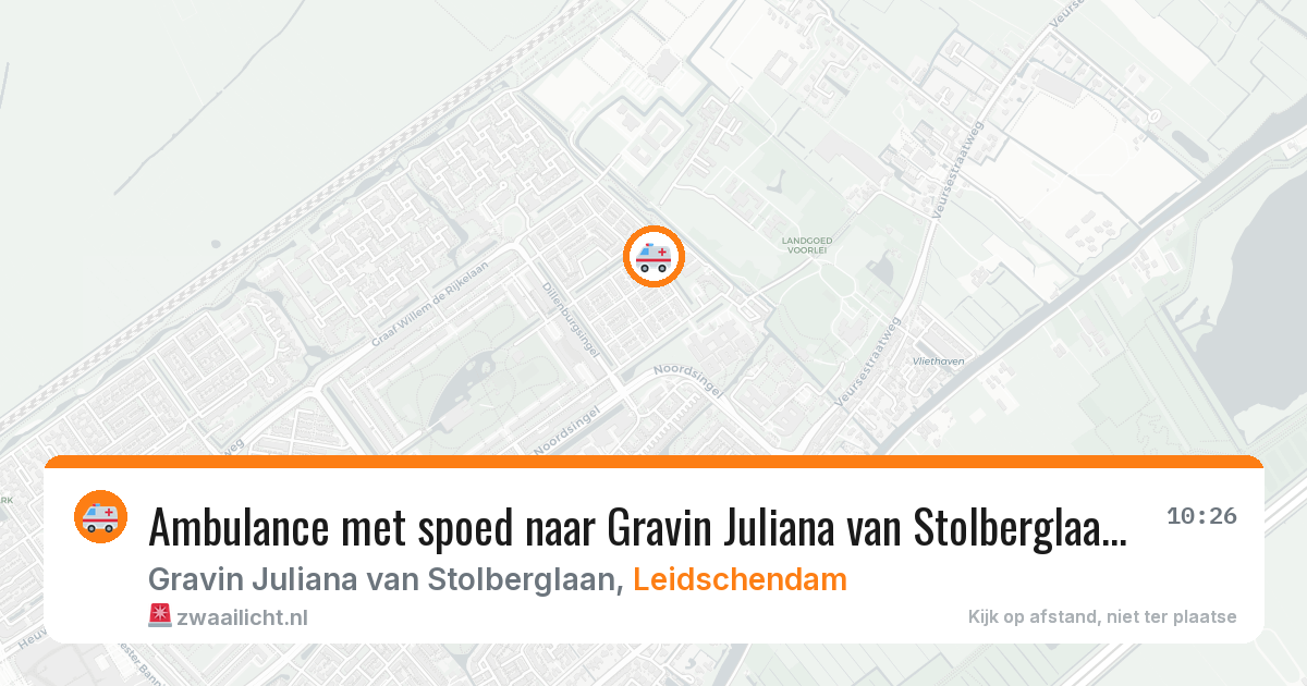 Ambulance met spoed naar Gravin Juliana van Stolberglaan in Leidschendam — 20 mrt 2026
