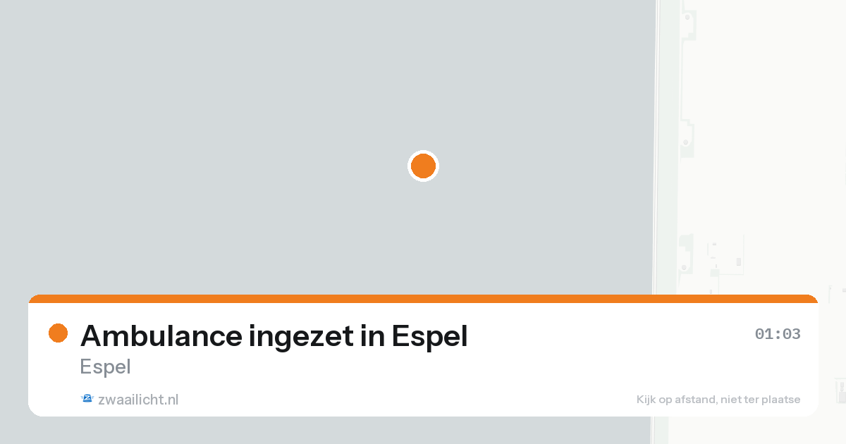 Ambulance ingezet in Espel — 19 aug 2026