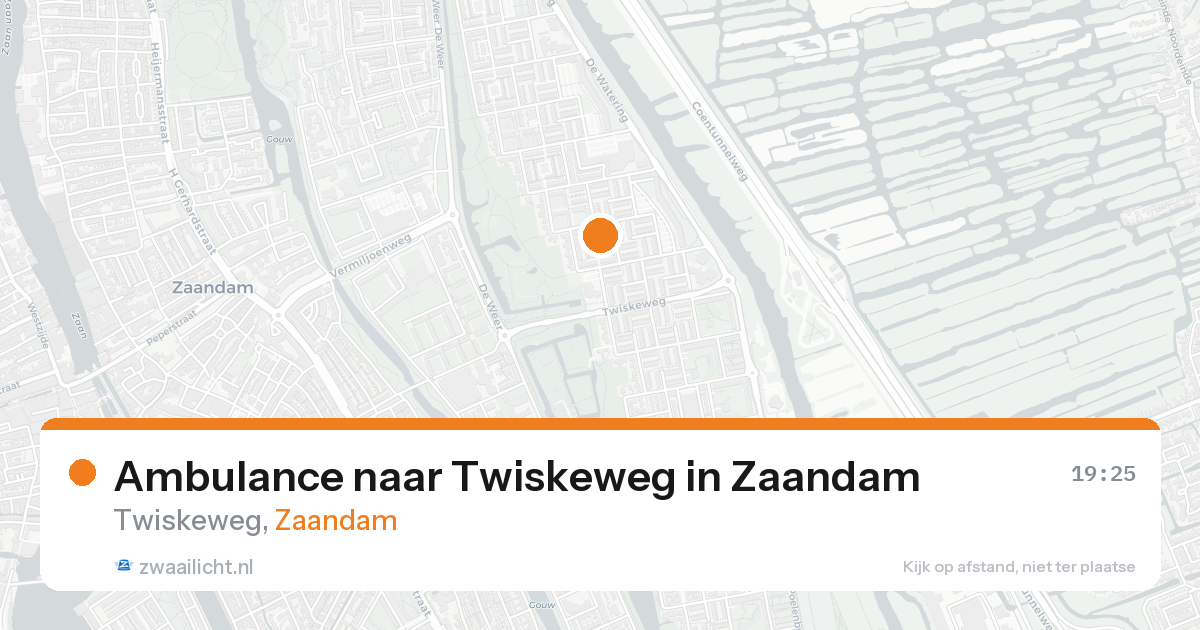 Ambulance naar Twiskeweg in Zaandam — 17 aug 2026