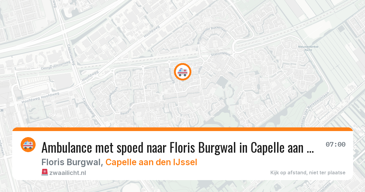 Ambulance met spoed naar Floris Burgwal in Capelle aan den IJssel — 11 mei 2026