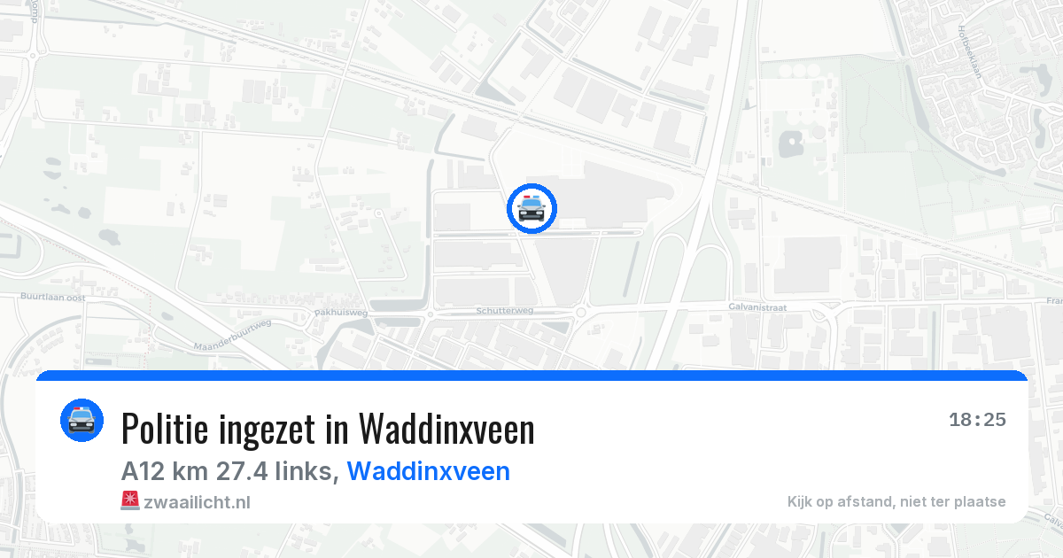 Politie ingezet in Waddinxveen — 23 jan 2026 | 🚨 Zwaailicht.nl