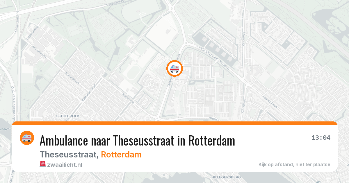 Ambulance naar Theseusstraat in Rotterdam — 31 jul 2026