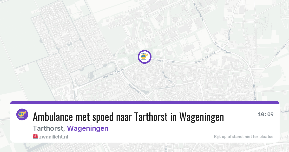 Ambulance met spoed naar Tarthorst in Wageningen — 29 jun 2026