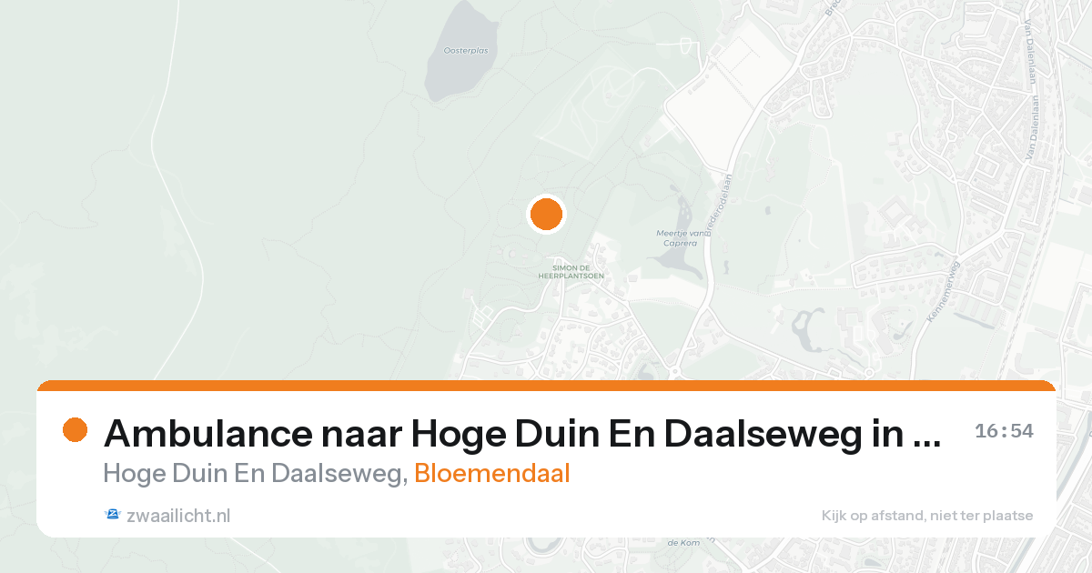 Ambulance naar Hoge Duin En Daalseweg in Bloemendaal — 30 mei 2026