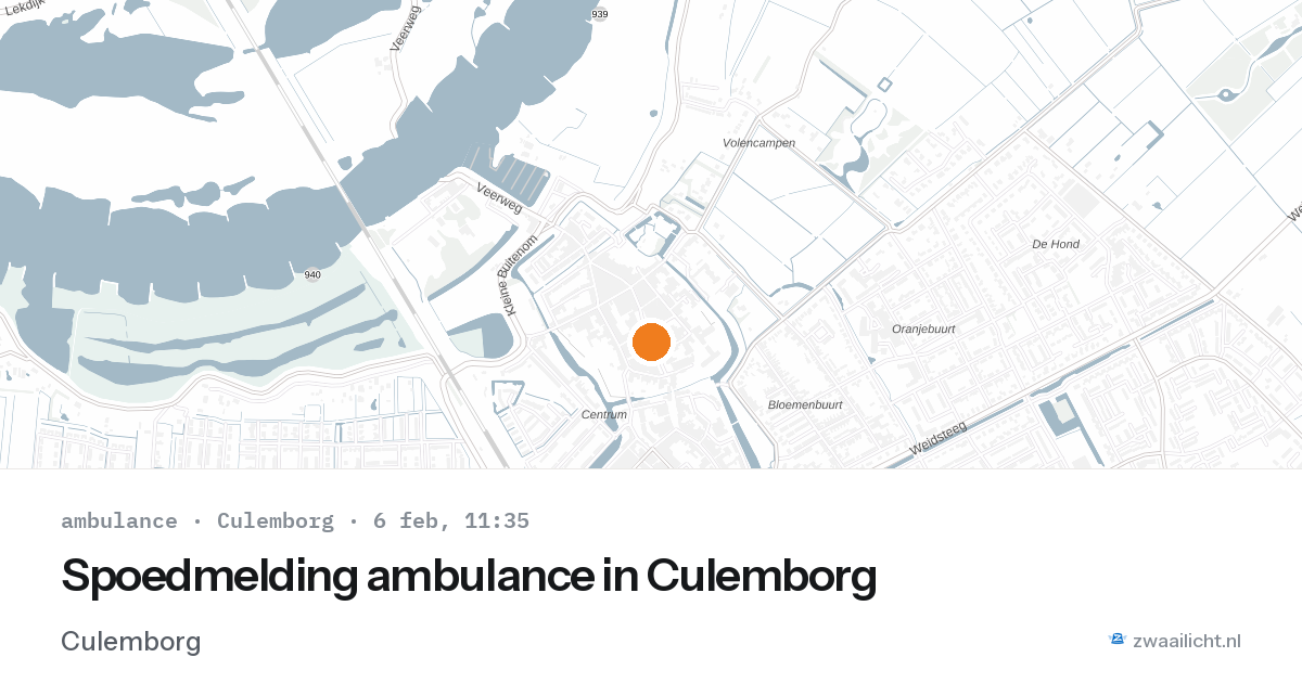 Spoedmelding ambulance in Culemborg — 6 feb 2026