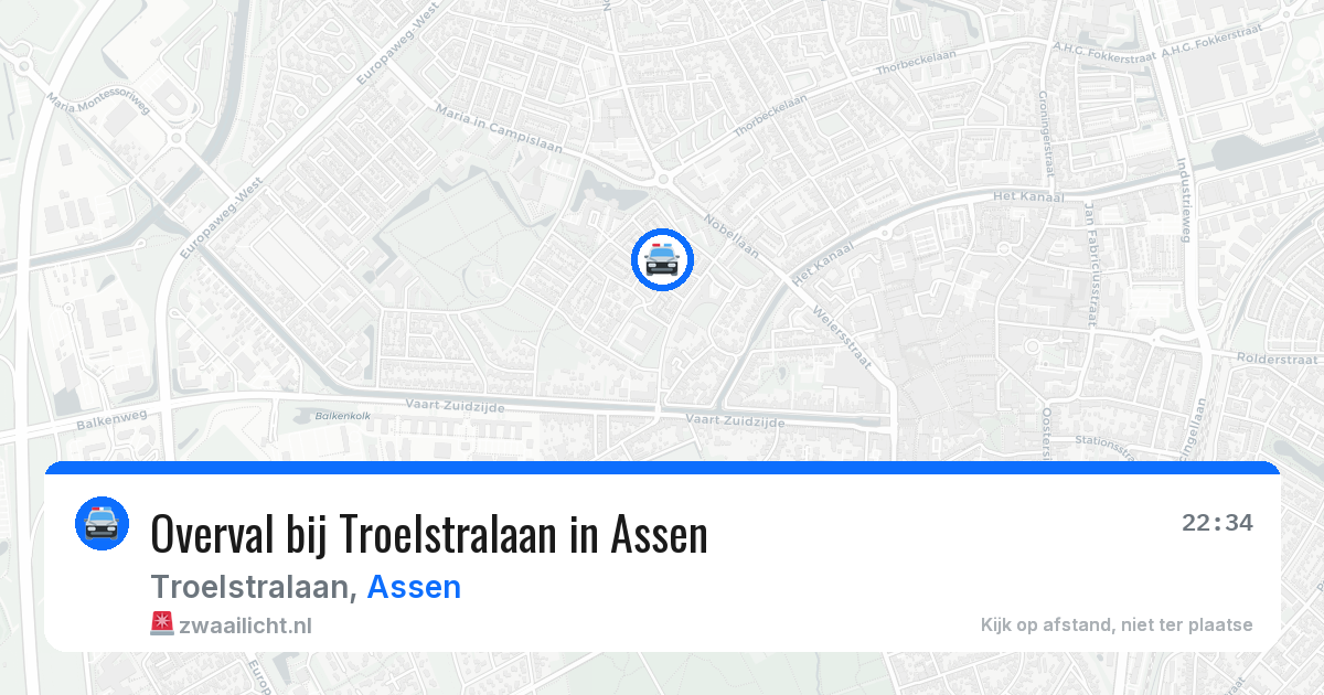 Overval bij Troelstralaan in Assen — 30 jul 2026