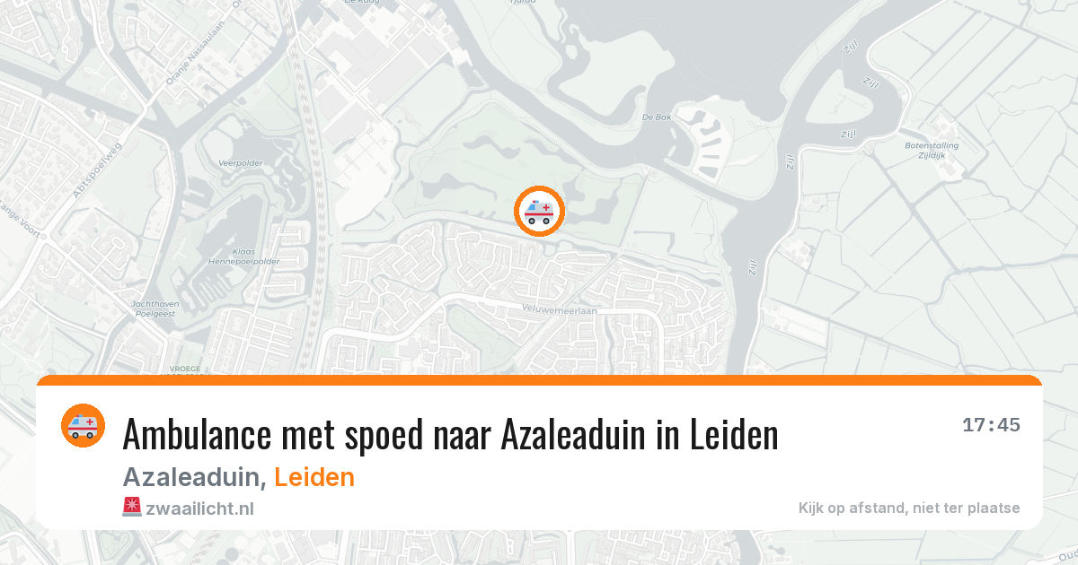 Ambulance met spoed naar Azaleaduin in Leiden — 10 jul 2026