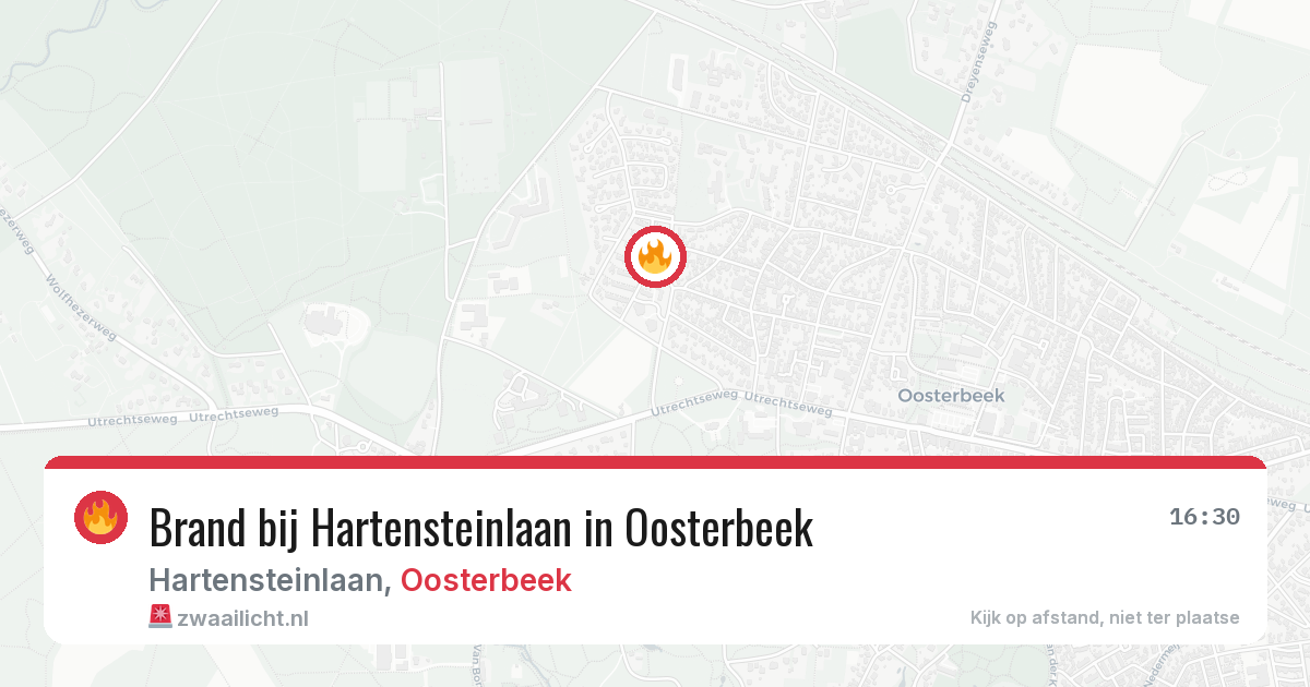 Brand bij Hartensteinlaan in Oosterbeek — 21 mei 2026