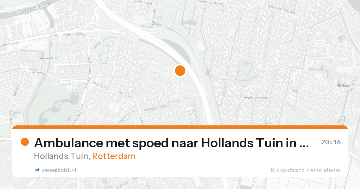 Ambulance met spoed naar Hollands Tuin in Rotterdam — 30 jan 2026