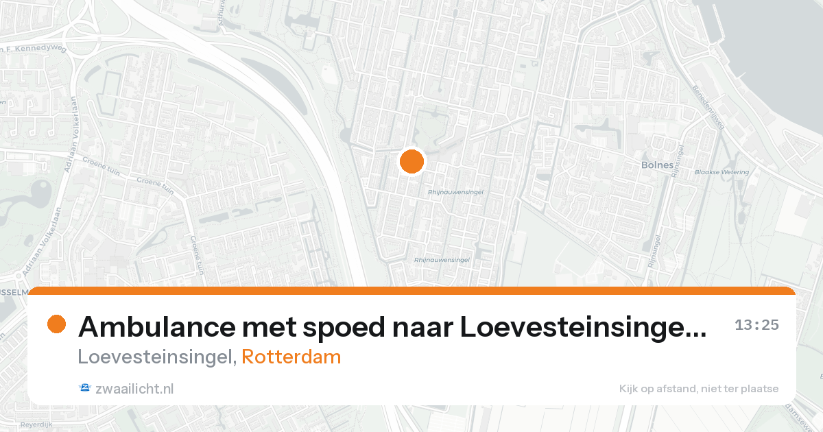 Ambulance met spoed naar Loevesteinsingel in Rotterdam — 18 aug 2026
