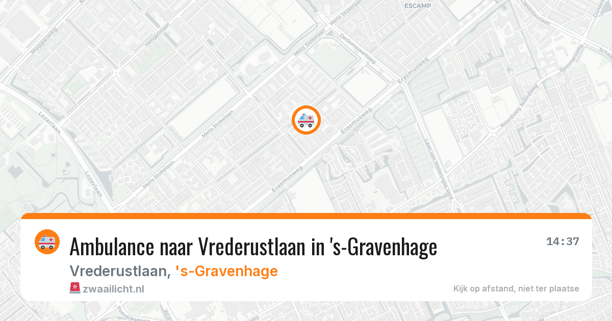 Ambulance naar Vrederustlaan in 's-Gravenhage — 4 aug 2026