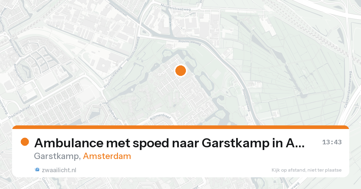 Ambulance met spoed naar Garstkamp in Amsterdam — 30 jan 2026