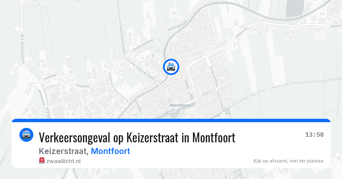 Verkeersongeval op Keizerstraat in Montfoort — 30 mei 2026