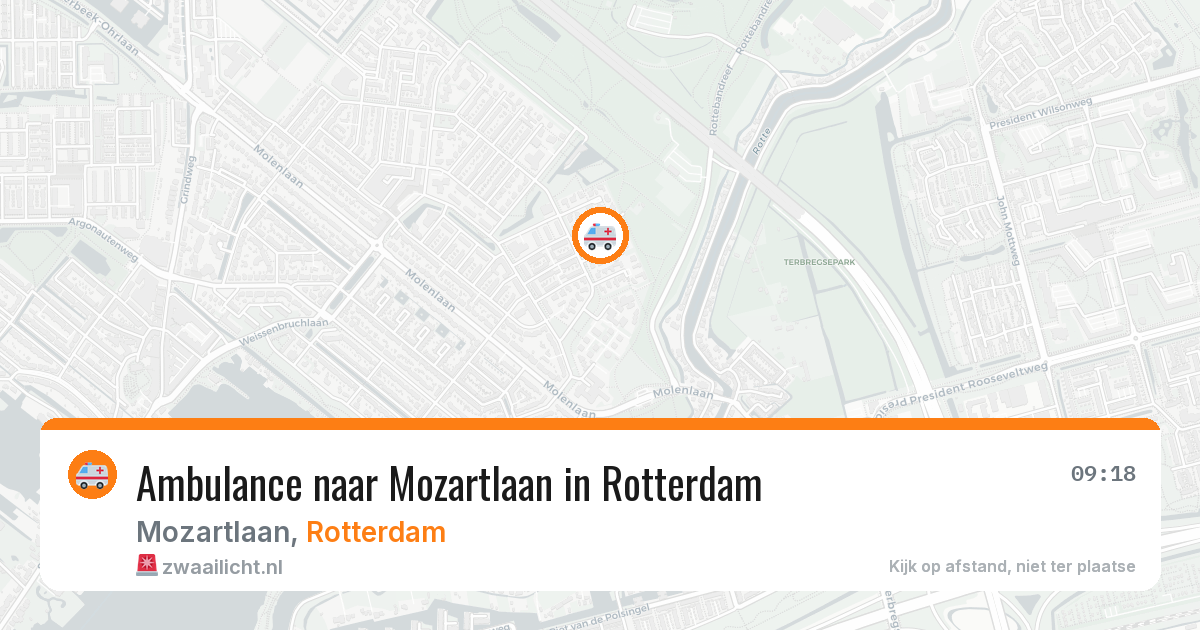 Ambulance naar Mozartlaan in Rotterdam — 18 mrt 2026