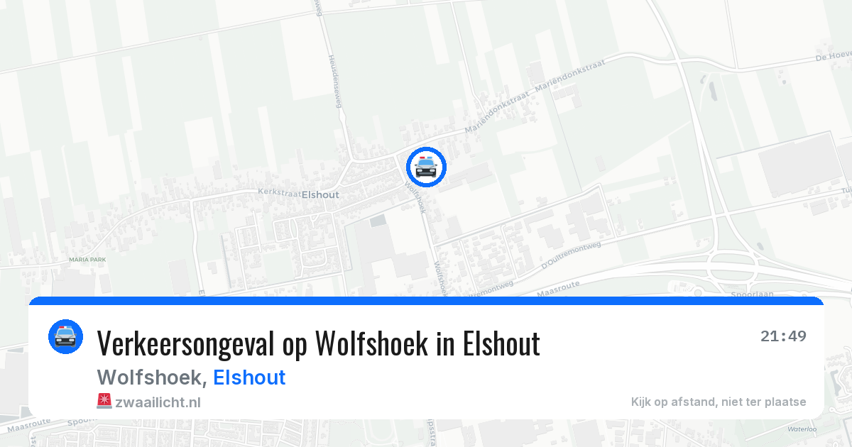 Verkeersongeval op Wolfshoek in Elshout — 27 mei 2026