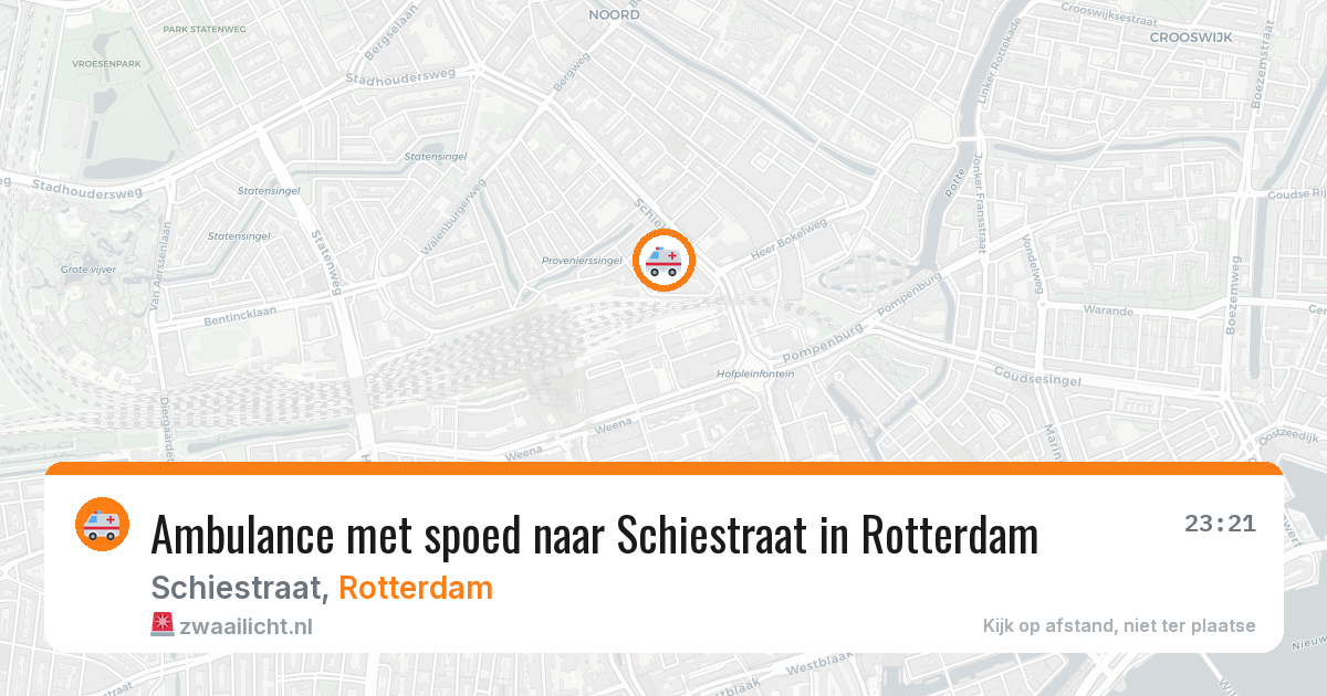 Ambulance met spoed naar Schiestraat in Rotterdam — 29 mrt 2026