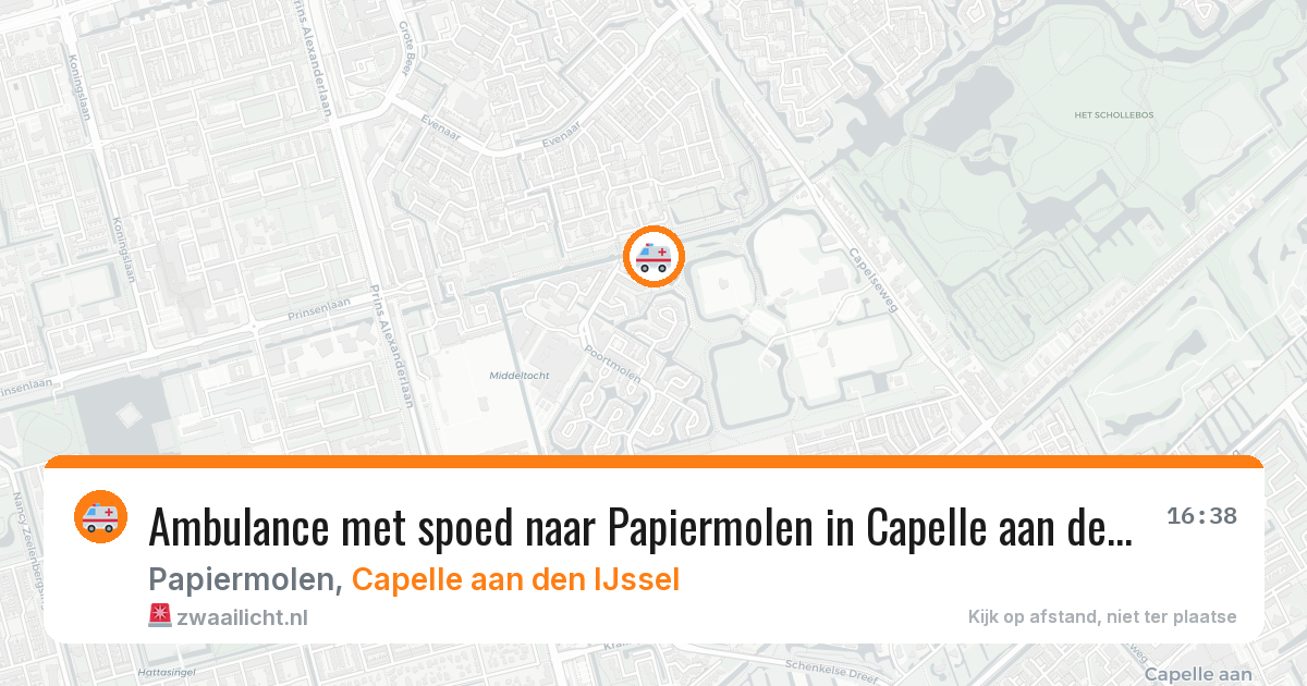 Ambulance met spoed naar Papiermolen in Capelle aan den IJssel — 24 mei 2026