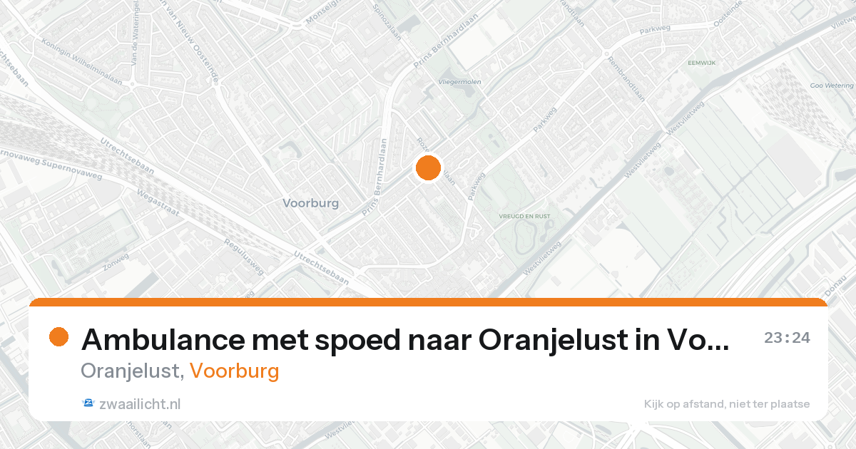 Ambulance met spoed naar Oranjelust in Voorburg — 23 aug 2026
