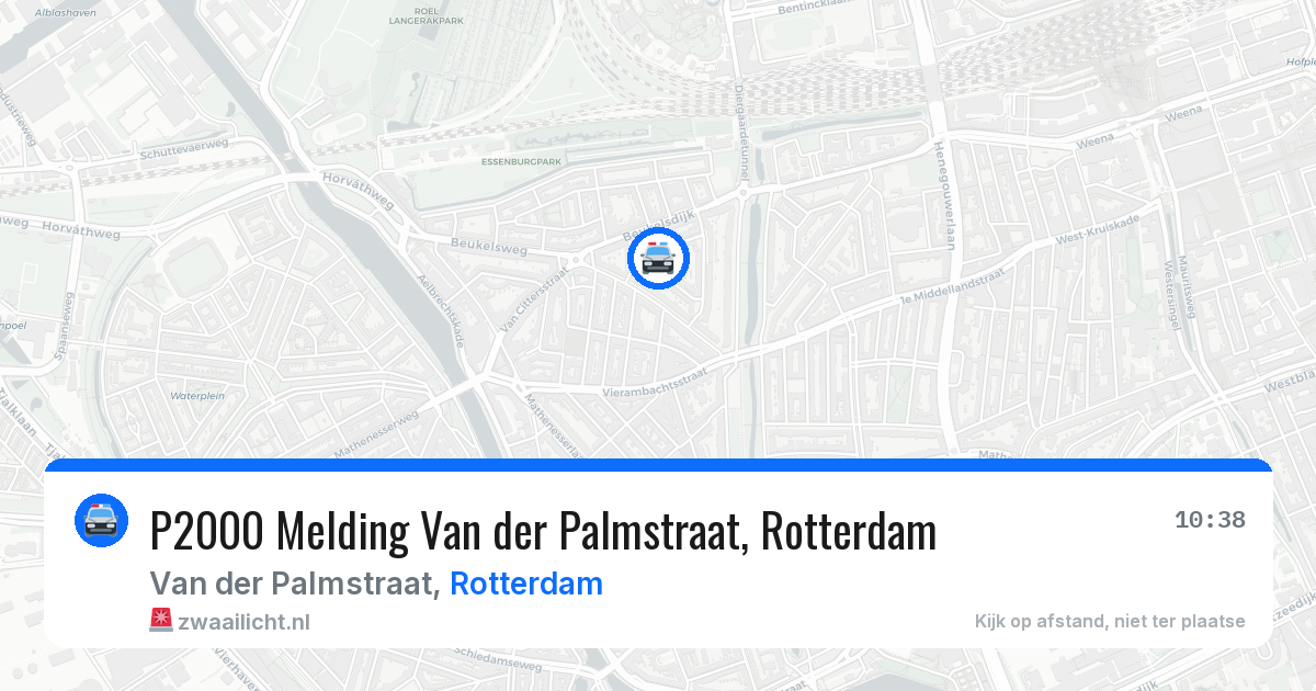 P2000 Melding Van der Palmstraat, Rotterdam — 18 jun 2026