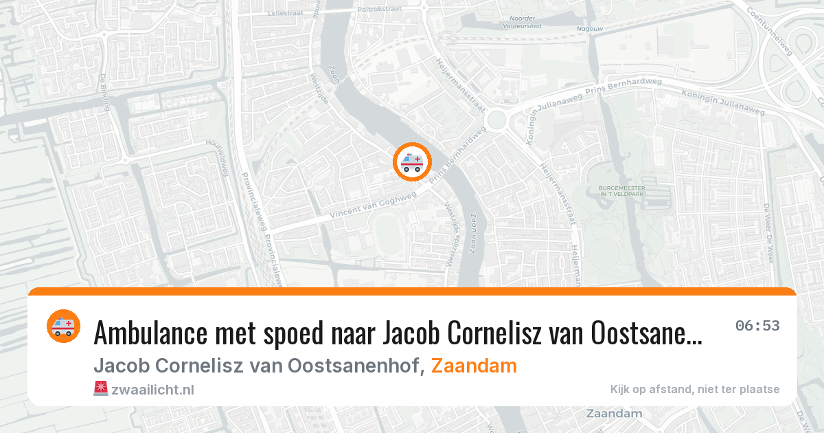 Ambulance met spoed naar Jacob Cornelisz van Oostsanenhof in Zaandam — 30 jan 2026