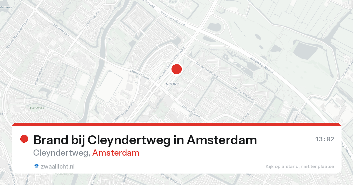Brand bij Cleyndertweg in Amsterdam — 18 jun 2026