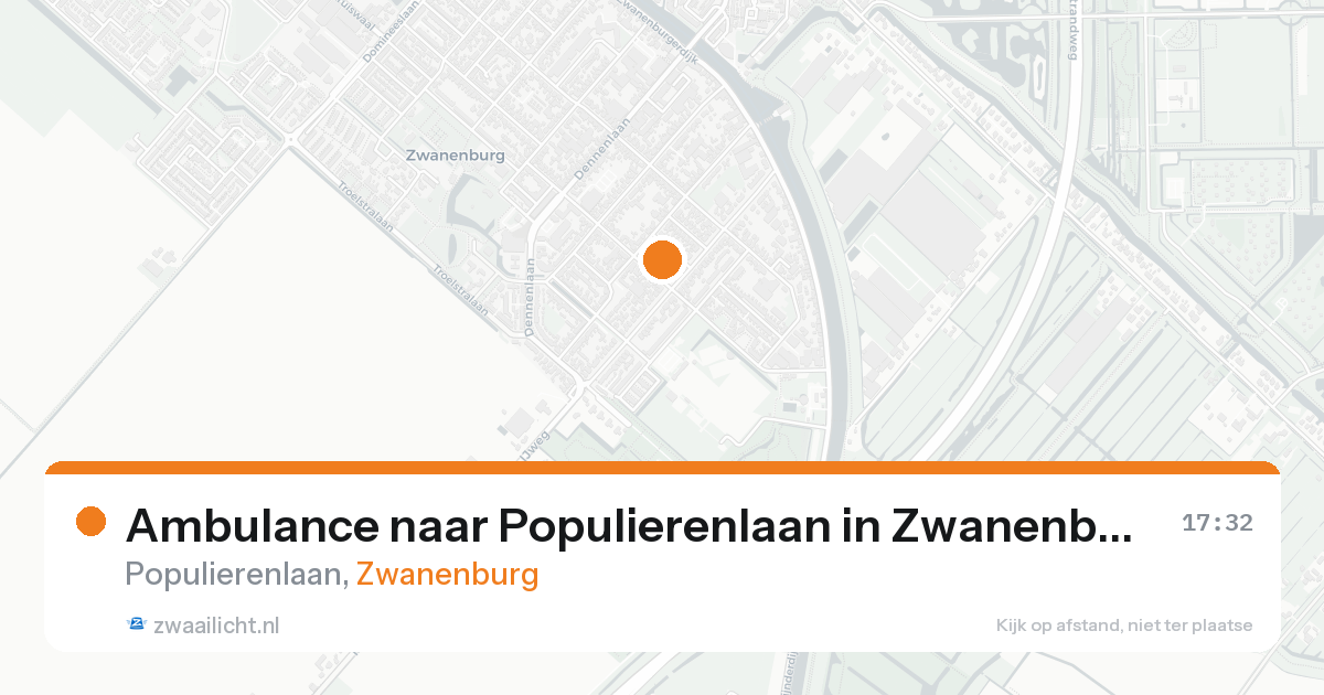 Ambulance naar Populierenlaan in Zwanenburg — 20 aug 2026