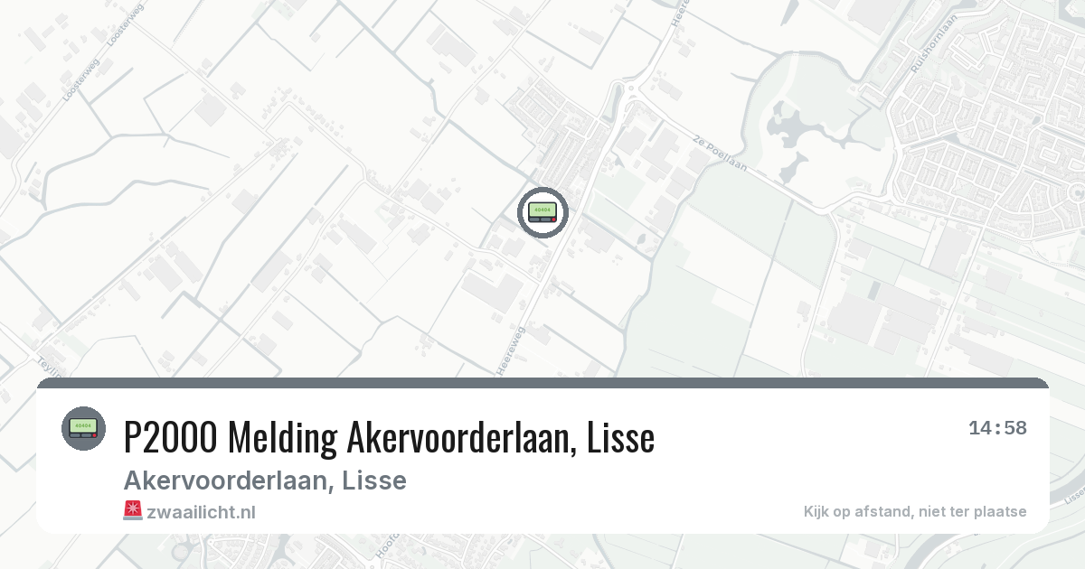 P2000 Melding Akervoorderlaan, Lisse — 23 jun 2026
