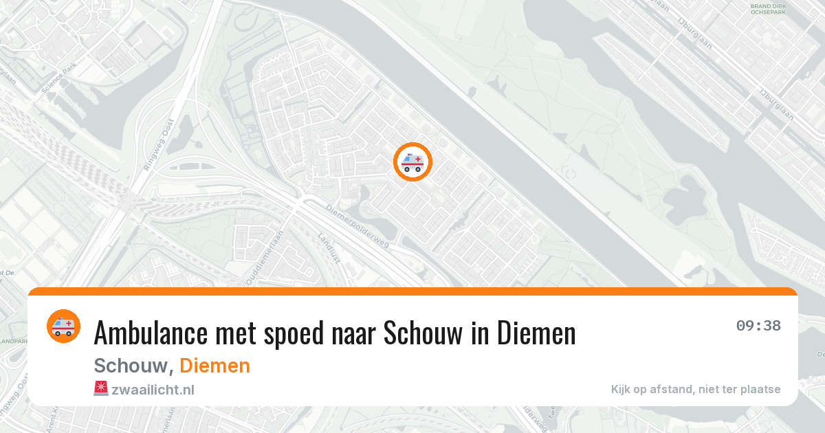 Ambulance met spoed naar Schouw in Diemen — 17 jun 2026