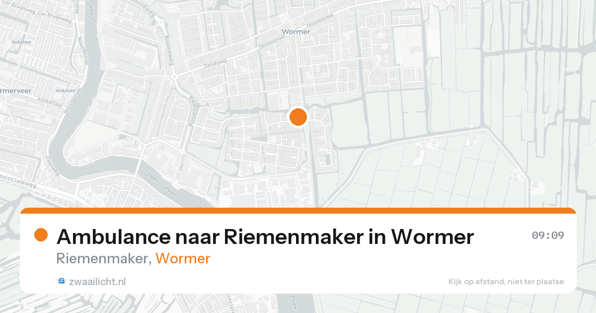 Ambulance naar Riemenmaker in Wormer — 20 aug 2026