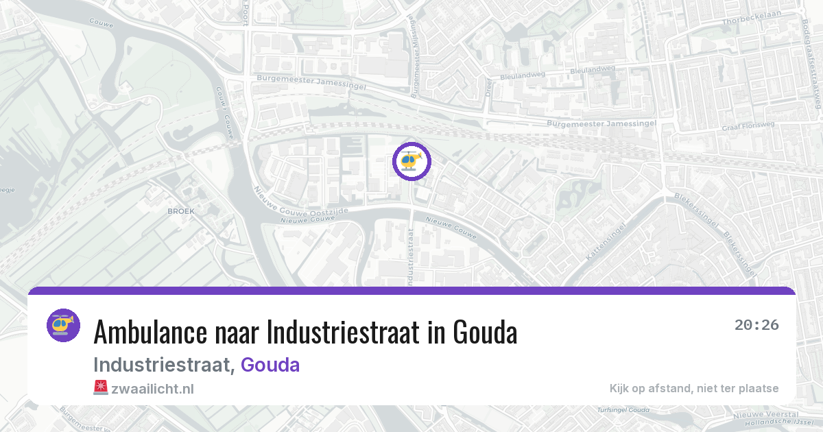Ambulance naar Industriestraat in Gouda — 3 jul 2026