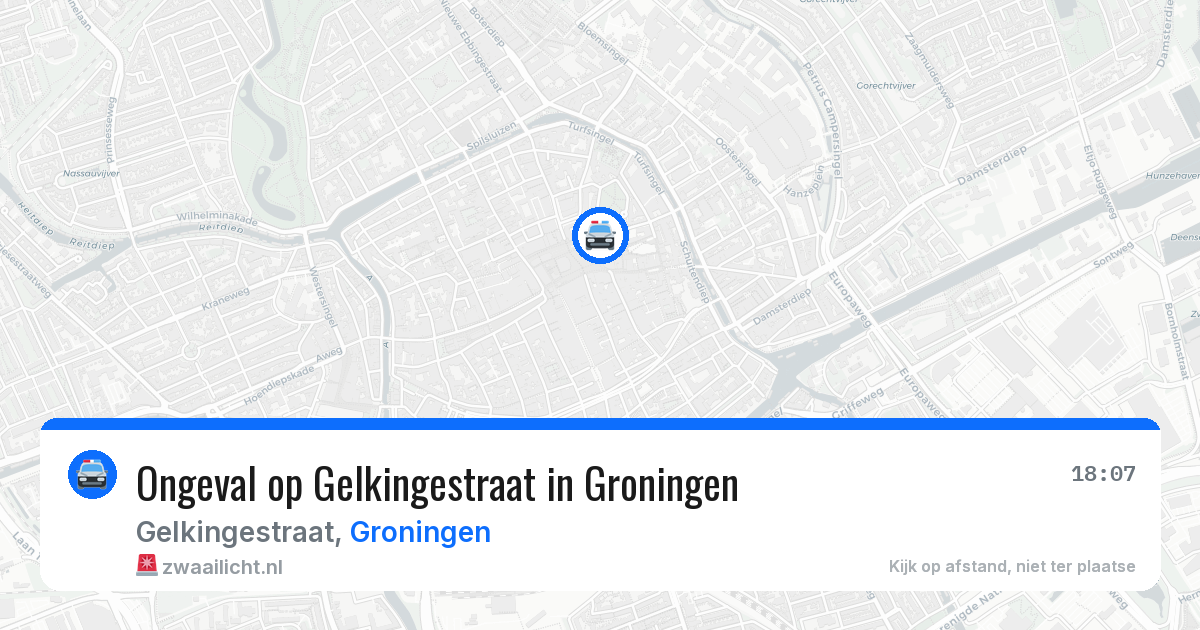 Ongeval op Gelkingestraat in Groningen — 29 jan 2026