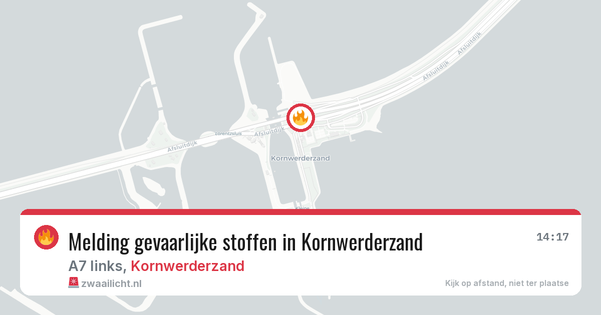 Melding gevaarlijke stoffen in Kornwerderzand — 1 jul 2026
