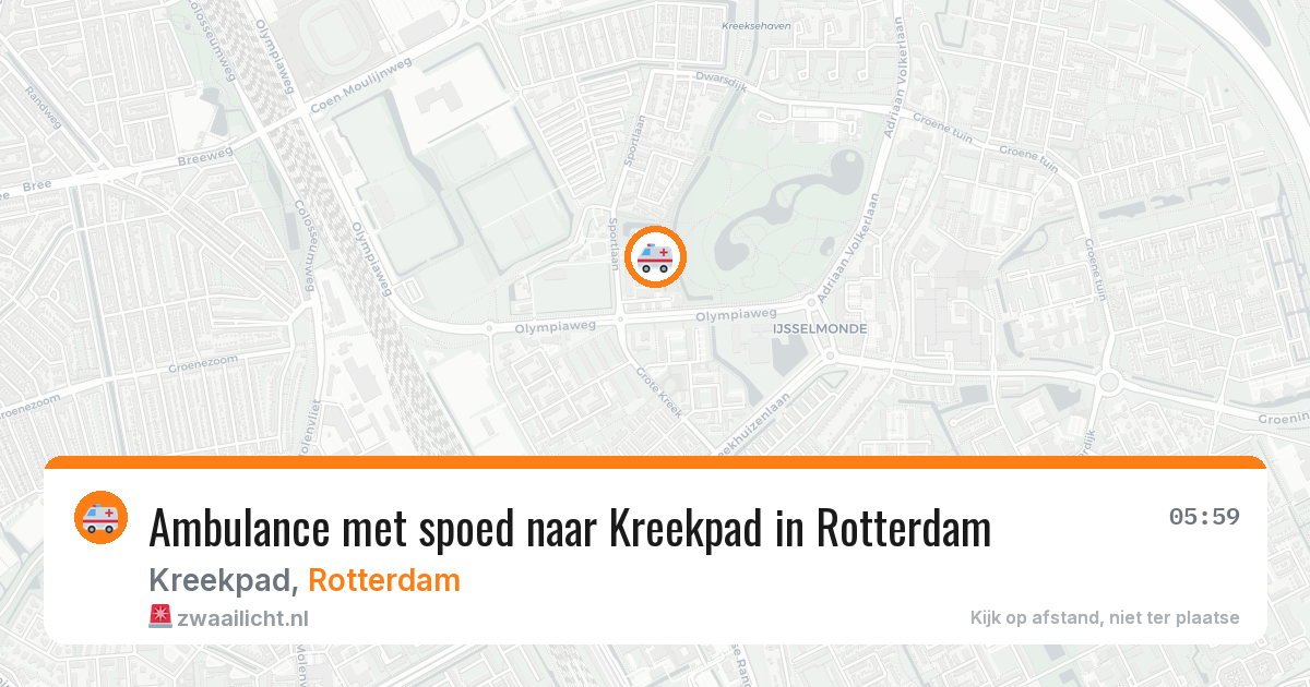 Ambulance met spoed naar Kreekpad in Rotterdam — 18 jun 2026
