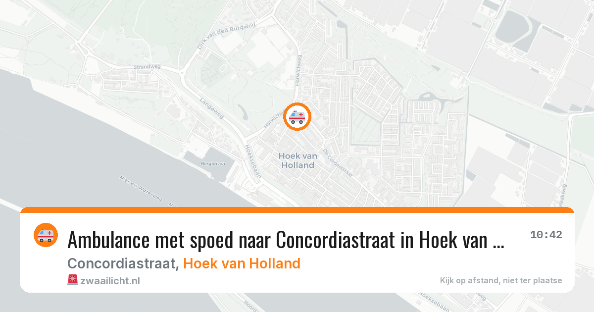 Ambulance met spoed naar Concordiastraat in Hoek van Holland — 26 mei 2026