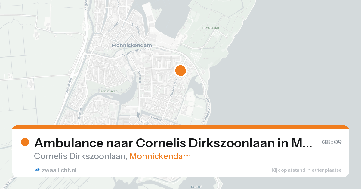 Ambulance naar Cornelis Dirkszoonlaan in Monnickendam — 8 jun 2026