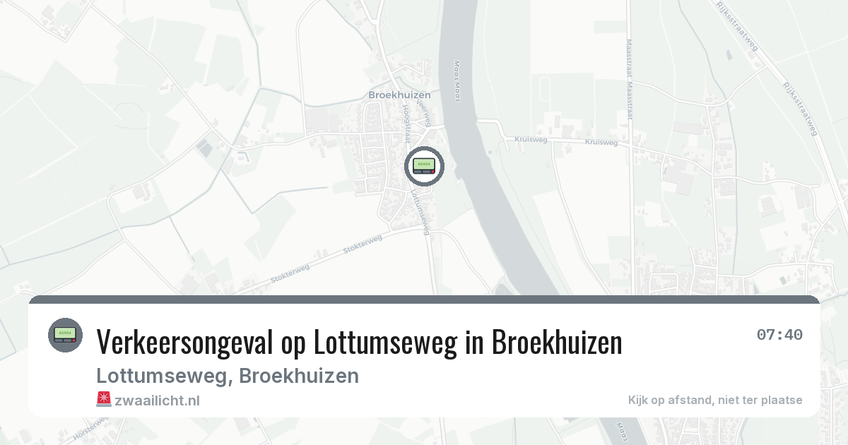 Verkeersongeval op Lottumseweg in Broekhuizen — 9 feb 2026