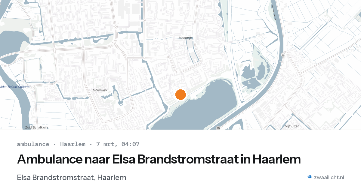 Ambulance naar Elsa Brandstromstraat in Haarlem — 7 mrt 2026