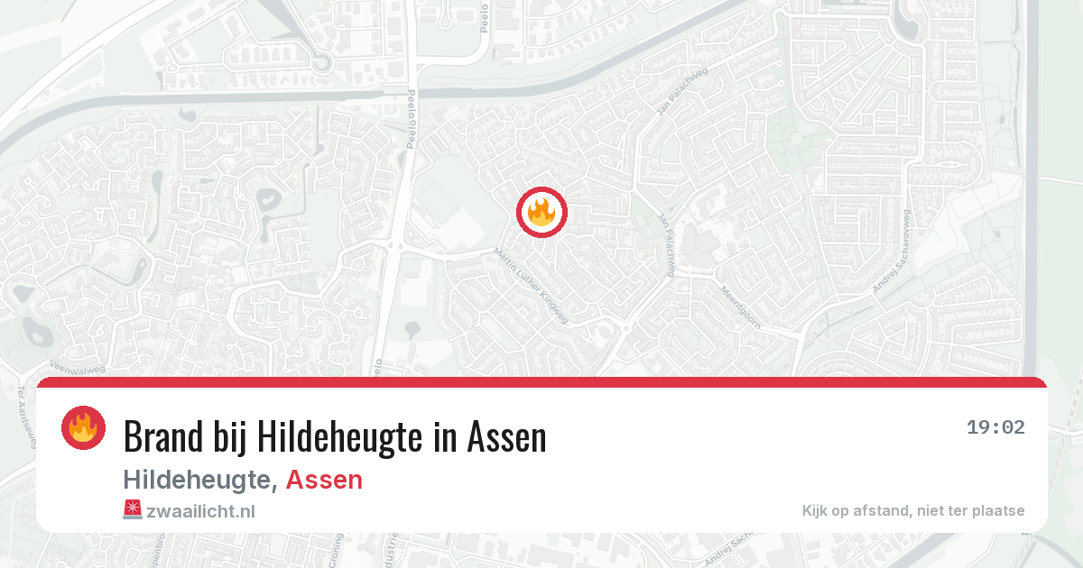 Brand bij Hildeheugte in Assen — 4 aug 2026