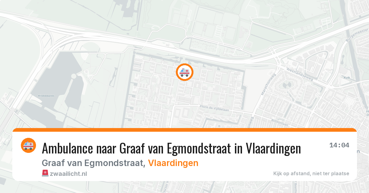 Ambulance naar Graaf van Egmondstraat in Vlaardingen — 19 mrt 2026