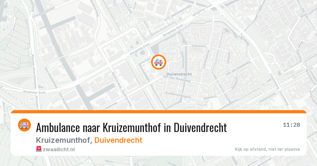 Ambulance naar Kruizemunthof in Duivendrecht — 12 aug 2026