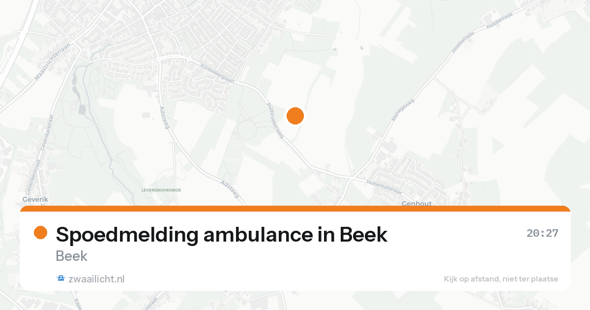 Spoedmelding ambulance in Beek — 18 aug 2026