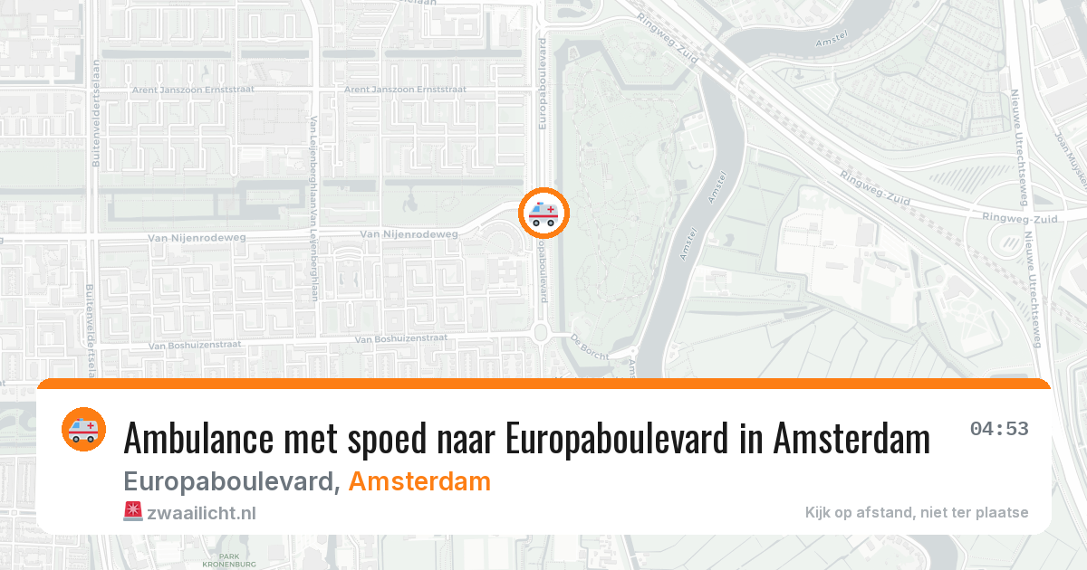 Ambulance met spoed naar Europaboulevard in Amsterdam — 17 apr 2026