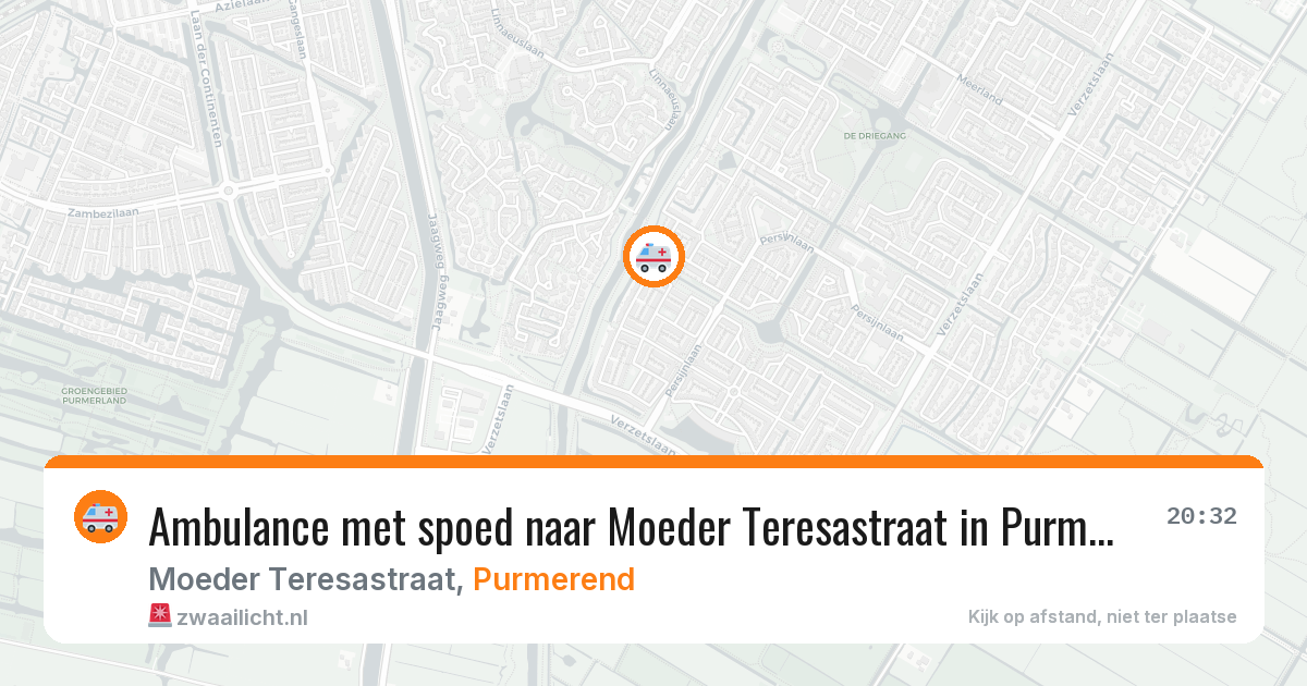 Ambulance met spoed naar Moeder Teresastraat in Purmerend — 2 jul 2026